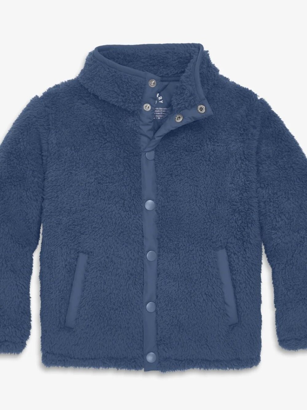 Primary Kids Teddy Fleece Jacket in Sunwashed Navy - 3T
